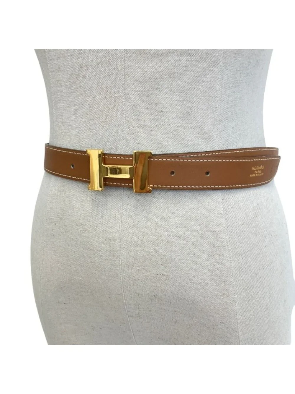 Hermes Vintage Constance 75 Belt Brown Black
